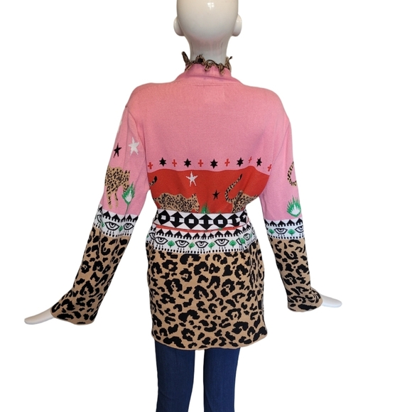 Hayley Menzies Leopardess Cardigan, VGUC, Size L - Picture 4 of 9